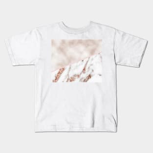 Seychelles rose gold marble Kids T-Shirt